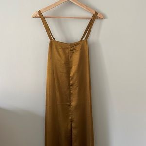 Lou & Grey Gold Party Jumpsuit, XS